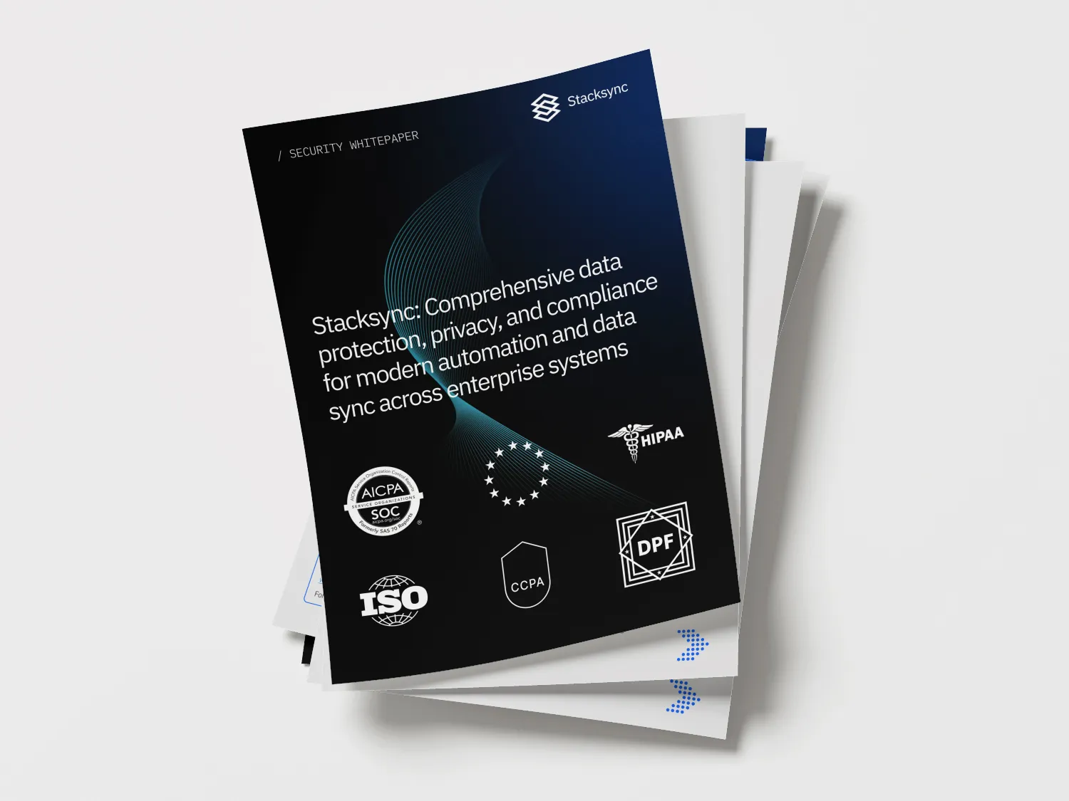 Security whitepaper cover, Stacksync data protection and compliance